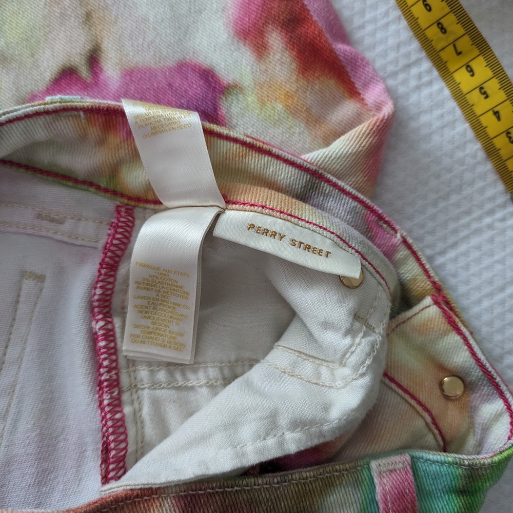 KATE SPADE New York Broome Street Colorful Abstract Skinny Stretch Jeans SZ 25. - Picture 9 of 9